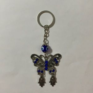 Evil Eye Butterfly Keychain